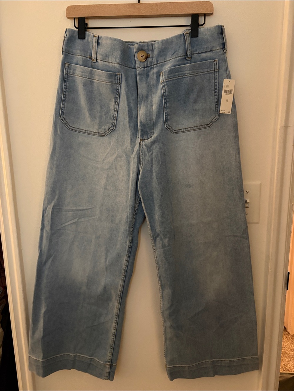Viral Anthropologie maeve “The Colette” Light Blue women’s Wide-Leg Jeans